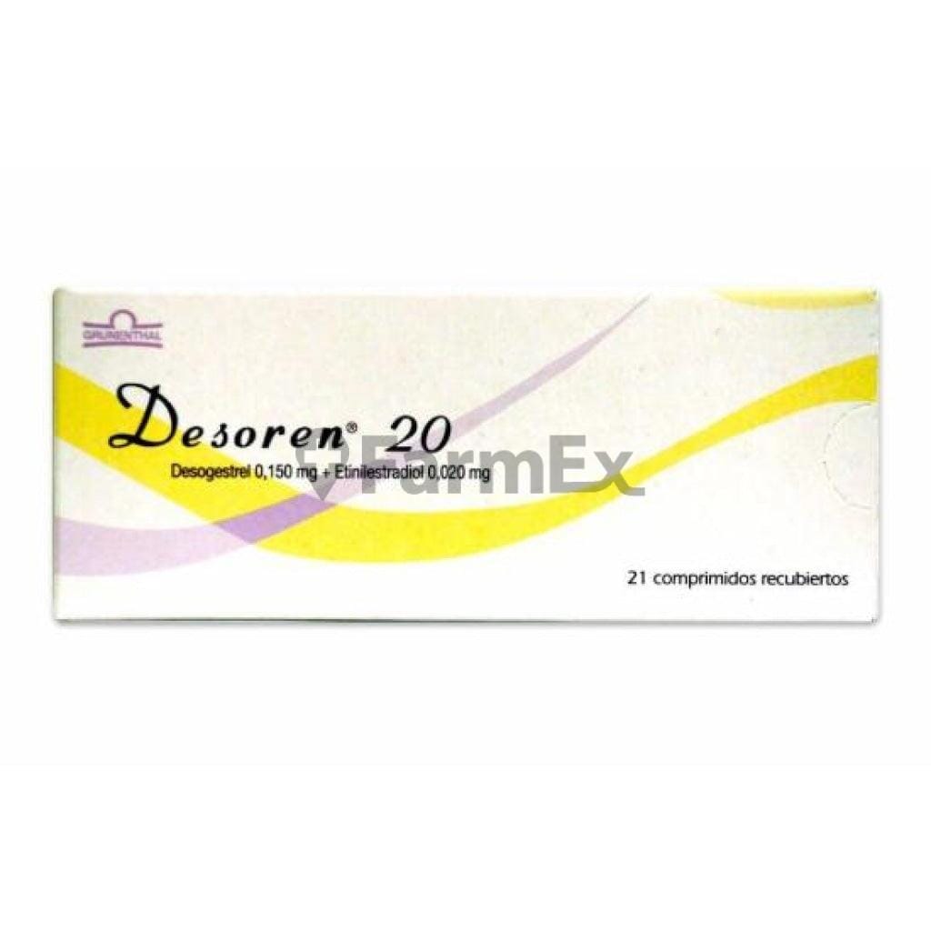 Desoren 20 x 21 comprimidos susc-1 de 6 meses Farmex-Suscripciones-Persistente